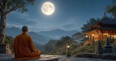 Wesak Full Moon happens this Friday and marks a moment of reflection, release, and renewal. Ilustração: Condutta.com